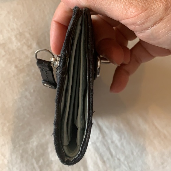 Black leather/canvas Coach wallet - Picture 8 of 11